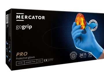 Rękawiczki Nitrylowe GOGRIP M niebieskie