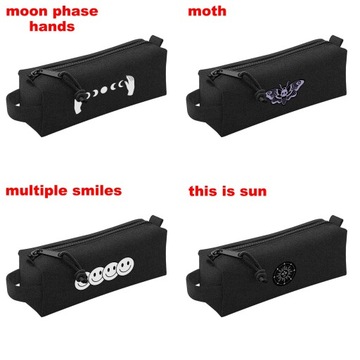 Молодежный квадратный черный школьный пенал MIX от польского производителя вместительный