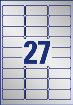 Etykiety znamionowe Avery 63.5x29.6mm 8 arkuszy x2