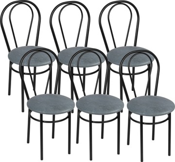 Komplet 6 x Krzesło TULIPAN BLACK KOLORY