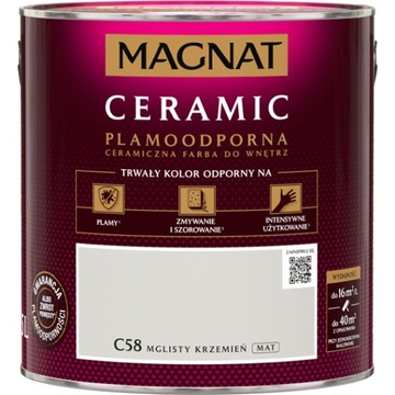 Farba ceramiczna do ścian Magnat Ceramic MGLISTY KRZEMIEŃ C58 2,5L
