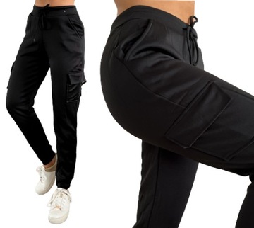 Moda Spodnie Spodnie materiałowe BoYco Spodnie materia\u0142owe czarny W stylu casual 