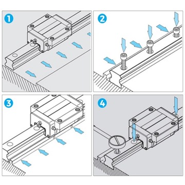 Линейная направляющая VEVOR 2 шт. HGR20-700мм 4 направляющих