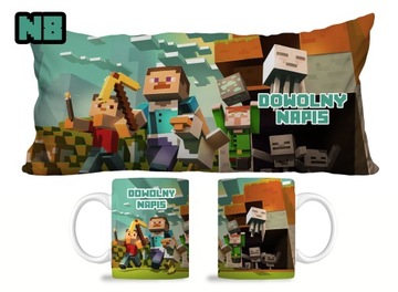 ПОДУШКА ДЛЯ КРУЖКИ MINECRAFT + НАБОР ИМЕНИ 30X60 N1