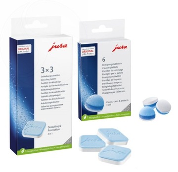 JURA TABLETKI ODKAMIENIAJĄCE 9 + CZYSZCZĄCE 6 SZT
