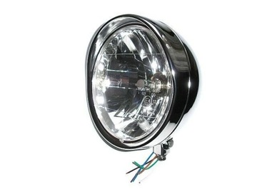 MOTOJAPAN - LAMPA PRZÓD Z DASZKIEM CHROM 7 CALI