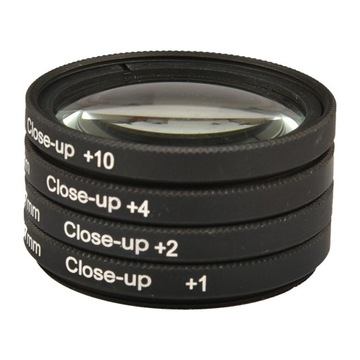 Zestaw filtrów do makrofotografii 37 mm, +1,+2,+4,+10 Filtr obiektywu makro Uniwersalny klips
