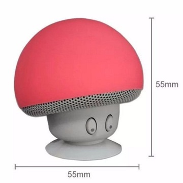 BT648 Różowy grzyb Design Mini głośnik Bluetooth i lampa LED