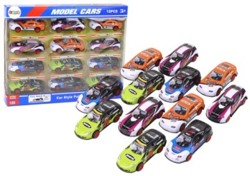 Набір машинок з інерційним приводом 1:55 12 шт. Lean Toys 300x245 мм