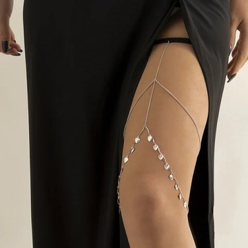 Многослойная металлическая цепочка на бедро, сексуальная цепочка с имитацией жемчуга