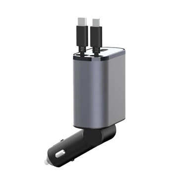 SZYBKA ŁADOWARKA INTERFEJS USB CZARNY SAMOCHODOWA 100W