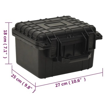 Авиакейс vidaXL Черный 27x25x18 см ПП