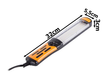 ЛАМПА ДЛЯ МАСТЕРСКОЙ 230В С МАГНИТОМ + КРЮК МОЩНАЯ ЛАМПА 96 LED COB