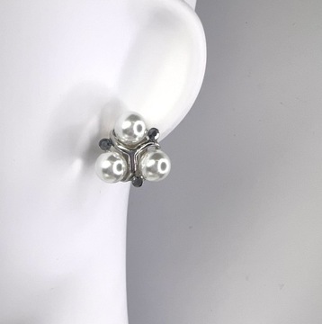 Серебряные серьги с жемчугом Аксессуары Лолита