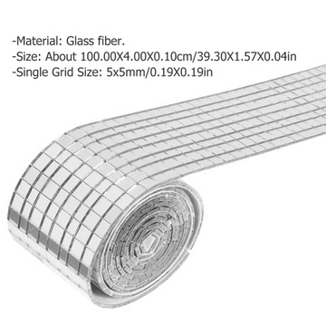 КЛЕЯ ЗЕРКАЛА ДЕКОРАТИВНАЯ НАСТЕННАЯ ПЛИТКА КВАДРАТНАЯ МОЗАИКА НАКЛЕЙКА НА НАСТЕНУ 1 РУЛОН