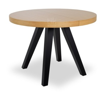 STÓŁ S-80G OKRĄGŁY ROZKŁADANY DĄB CRAFT 80/1X50