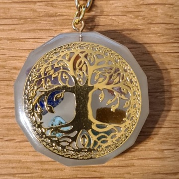 СВЕТЯЩИЙСЯ ЛЮМИНЕСЦЕНТНЫЙ БРЕЛОК Древо Жизни АМЕТИСТ БИРЮЗА ОПАЛ КУЛОН