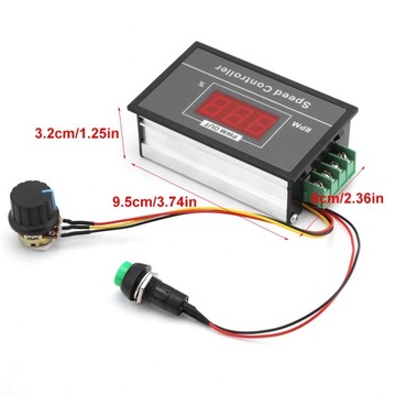 DC 6-60V 30A REGULATOR OBROTÓW PWM SILNIKA 12V 24V 36V 48V