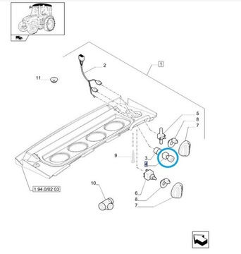 Przełącznik sterowania klimatyzacją New Holland T3000 87290963 CNH