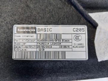 MERCEDES W205 COUPE POLIČKA KUFRU ZADNÍ