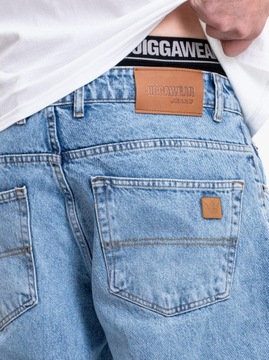 SZEROKIE Spodnie Jeansowe MĘSKIE BAGGY JASNE NIEBIESKIE Jigga Wear Icon 3XL