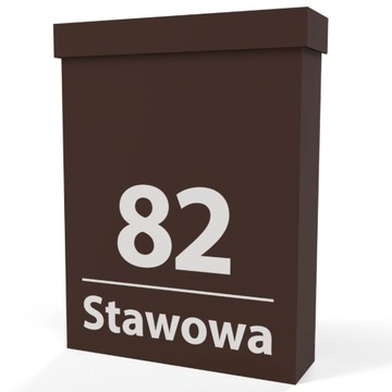 SKRZYNKA NA LISTY Z ADRESEM POCZTOWA Z NUMEREM DOMU DUŻA 31x22 cm