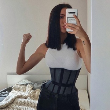 22513P сетчатая грудь с жилетом с коротким поясом