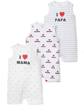C&A RAMPERS DZIECIĘCY 3 PACK I LOVE PAJAC 68