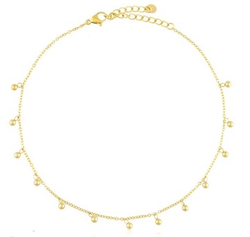 БРАСЛЕТ ЗОЛОТОЙ ШАР, СТАЛЬ 316 Л.