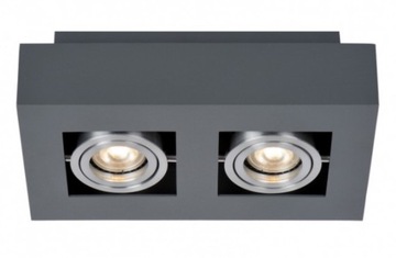 Oprawa sufitowa Pita Black+Silver ruchoma prostokątna czarna aluminiowa