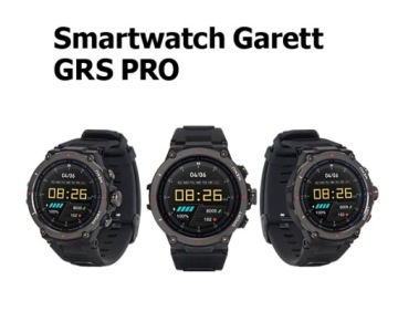 СМАРТ-ЧАСЫ GARETT GRS PRO ЧЕРНЫЕ