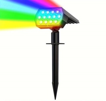 LED,zmieniające kolory, solarne lampy krajobrazowe