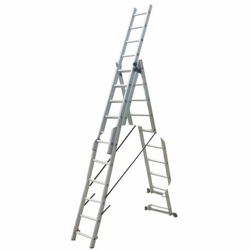 Алюминиевая лестница 3х7 градусов Многофункциональная универсальная рабочая высота 5M