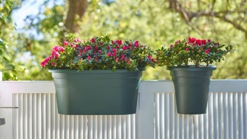 ПОДВЕСНОЙ БАЛКОННЫЙ ЦВЕТОЧНЫЙ ЦВЕТОК С ГРАФИТОВЫМИ РУЧКАМИ