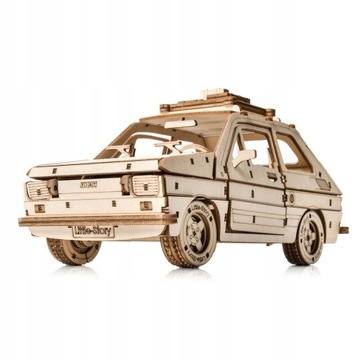 Maluch Legenda PRL Little Story Drewniane Puzzle Model 3D FSO Fiat 126p