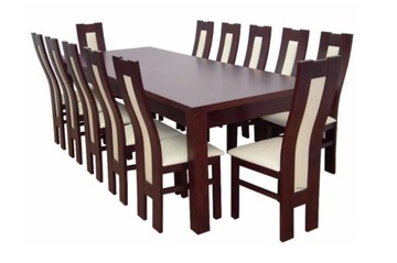 Komplet Stół Rozkładany 100x200/300cm + 12 Krzeseł