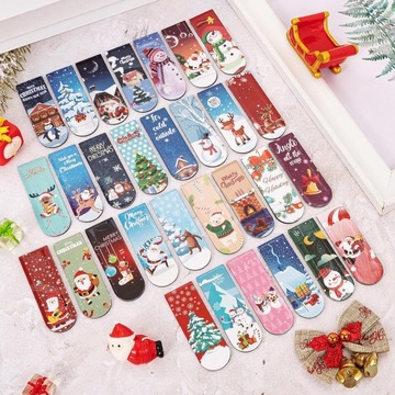 30 МАГНИТНЫХ РОЖДЕСТВЕНСКИХ ЗАКЛАДОК, МАГНИТЫ, КНИГИ, РОЖДЕСТВЕНСКИЕ ЗАКЛАДКИ