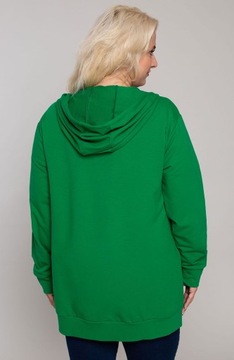 Zielona bluza z kapturem i kieszeniami 64/66