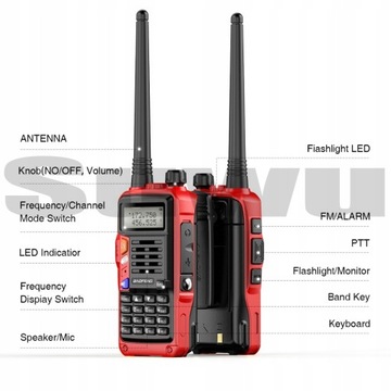 Рация Baofeng UV-S9 PLUS красная