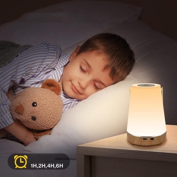 LAMPKA NOCNA DOTYKOWA Z PILOTEM, ŚCIEMNIANA, 13 KOLORÓW, PREZENT DLA DZIECI