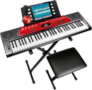 Keyboard RockJam keyboard RJ6170, 61kl zasilanie z baterii zasilacz