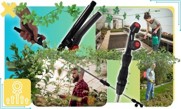 ТЕЛЕСКОПИЧЕСКОЕ МЕТАЛЛИЧЕСКОЕ ОПРЫСКИВАТЕЛЬНОЕ КОПЬЕ ДЛЯ ОПРЫСКИВАТЕЛЕЙ + РУЧКА 76-110 СМ