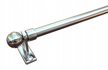 MINI KARNISZ METALOWY Pola zazdrostka 40cm max do 60cm NIKIEL
