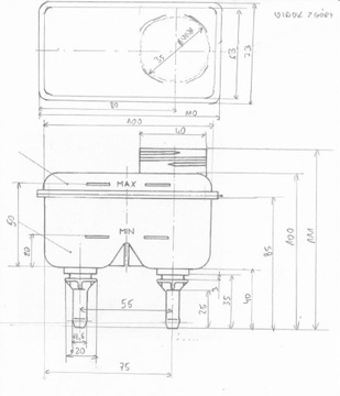 Бачок тормозной жидкости без датчика Fiat 126p ISO