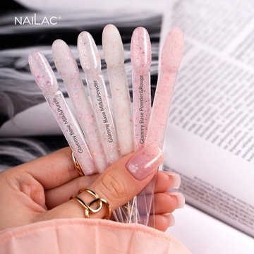 Glammy Base Milk&Purple каучуковая база 2в1 база и цвет с фольгой NaiLac 7мл