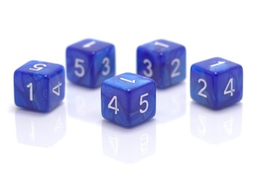 НАБОР ИЗ 5 ШЕСТИГРАННЫХ КУБИКОВ D6 DEEP SEA RPG, 1,6 СМ