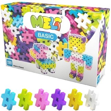 KLOCKI KONSTRUKCYJNE Wafle MELI Basic Pink 150 el.