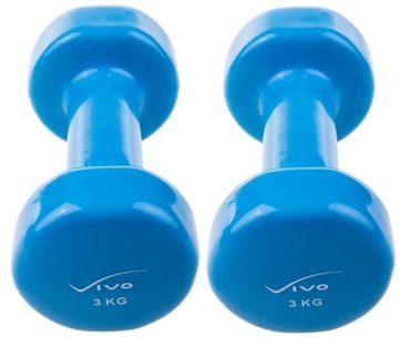 Hantle Hantelki Ciężarki Winylowe Do Ćwiczeń Fitness 2x3 kg