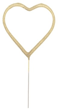 ZIMNE OGNIE SERCE ZŁOTE URODZINY WALENTYNKI 16 CM