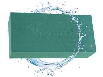 ФЛОРИСТИЧЕСКАЯ ГУБКА ПОЛЬША VICTORIA ВЛАЖНЫЙ КАРТОН 20 ШТ ЗЕЛЕНЫЙ КИРПИЧ ПЕНА